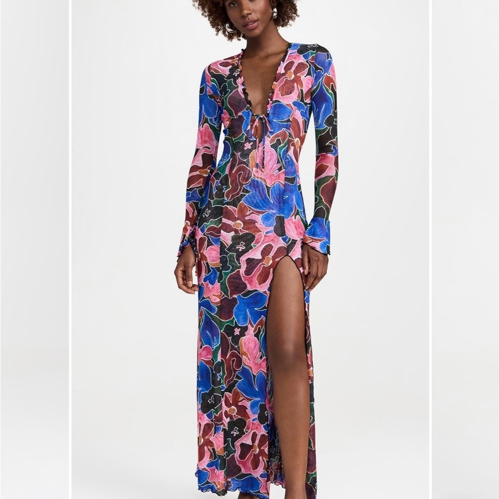 RESA Vibrant Floral Long Sleeve Dress